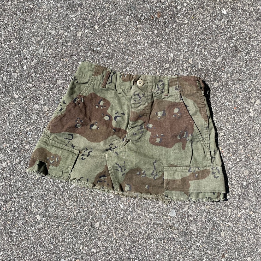 Vintage Military Cargo Mini Skirt